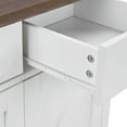thumbnail image 2 of Demi Bonn Farmhouse Buffet Cabinet with Drawer and Adjustable Shelf, Storage Cabinet, Barn Door Accent Sideboard for Kitchen, Living Room, Entryway, White, 2 of 12