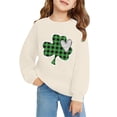 thumbnail image 4 of Mercatoo Boys Girls St 𝐏atricks Day Sweatshirt Clothes Kids Long Sleeve Crewneck Pullover Tops Toddler Green Cloverss Shirt, 4 of 6