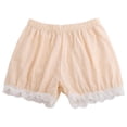 thumbnail image 2 of Girls Shorts for Everyday Wear Lace Trim Comfortable Loose Fit Underwear Style Summer Thin Breathable Home Lounge Shorts Ages 4-16, 2 of 5