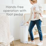 Diaper Genie Infant Deluxe Pail with 9 Easy Roll Bags, White