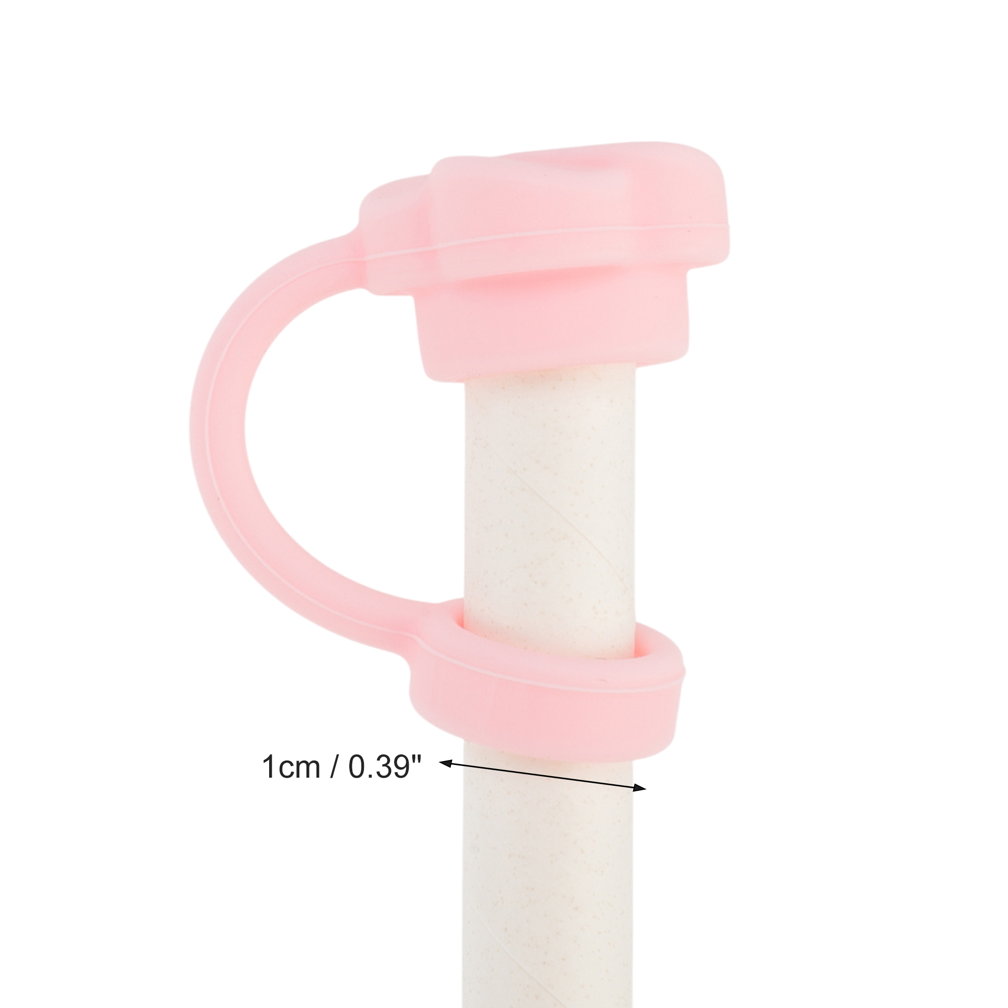 Unique Bargains Dust-Proof 30oz Straw Cover Set of 4 Pink
