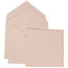 JAM Paper Wedding Invitation Set, Large 5 1/2 x 7 3/4, Ivory Card with White Envelope and Flower Accent Border Set, 50/pack