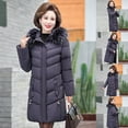 thumbnail image 2 of Hvyesh Long Puffer Coat for Women Plus Size Jacket Winter Zipper Up Mid-Length Slim Padded Jacket 2025 Mother's Parka Coat, 2 of 7