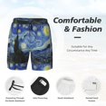 thumbnail image 5 of Haiem The Starry Night Mens Swim Trunks with Compression Liner 2 in 1 Swimming Shorts Stretch Swimwear Quick Dry,Board Shorts-Small, 5 of 9