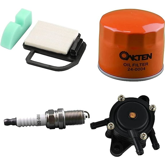OakTen Air Filter Oil Filter Spark Plug Fuel Pump Pack with 20 083 02-S, 12 050 01-S, 24 393 16-S, 12 132 06-S for Kohler SV470 SV530 SV540 SV541 SV590