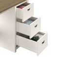 thumbnail image 4 of Lavish Home Computer Desk with Attached 3-Drawer File Cabinet (White), 4 of 8