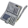 thumbnail image 1 of CHUANK Women‘s Small Bifold Leather wallet Rfid blocking Ladies Wristlet with Card holder id window Coin Brown, 1 of 6
