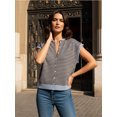 thumbnail image 5 of LMLYSoH Womens Knit Sweater Vest Sleeveless Round Neck Button Up Striped Tops for Casual Streetwear, 5 of 8