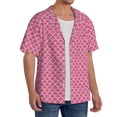 thumbnail image 2 of KLL Fish Scales Print Men's Shirt Short Sleeve Button Down Summer Cuba Beach Shirts- XX-Large, 2 of 5
