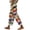 Red, variant on Women's Paper Bag Waist Straight Leg Pants, Floral Printed Palazzo Trousers with Side Buttons and Pockets, Elastic Belt Casual Cropped Pants for Vacation, Beach and Daily Wear
