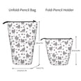 thumbnail image 2 of Lsque Funny Chicken Pattern Telescopic Pencil Bag Pen Holder Stationery Case, Stand-up Retractable Transformer Bag Organizer, 2 of 6