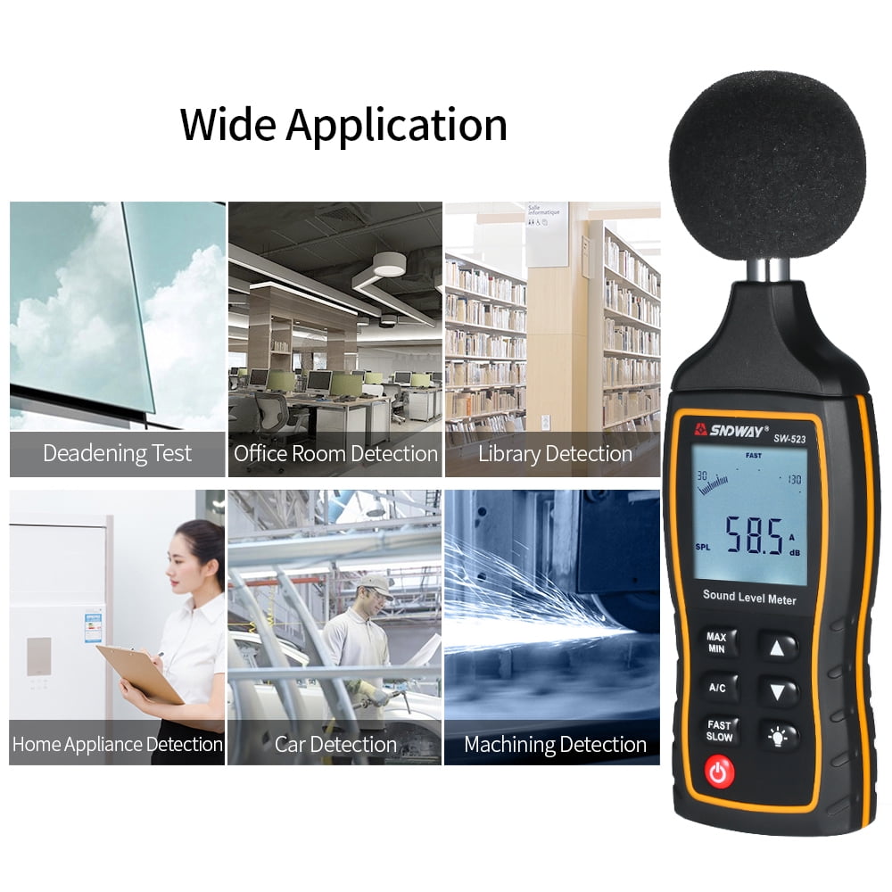 Digital Sound NoiseLevel Meter Audio Sound Tester Decibel Monitor30-130dB IEC651 