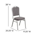 thumbnail image 4 of Emma + Oliver 4 Pack Crown Back Stacking Banquet Chair in Herringbone Fabric - Silver Frame, 4 of 12