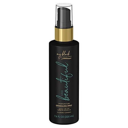 My Black is Beautiful Detangler Spray, Sulfate Free, for Curly and Coily Hair with Coconut Oil, Honey and Turmeric, 7.6 fl oz