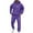 #_003Purple, variant on Hogleaql Sweatsuits for Men 2 Piece Solid Color Relaxed Fit Hoodie Jogging Running Pants Set Sweat Winter Suit with Pockets Navy 3XL