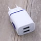 thumbnail image 3 of Cargador universal de viaje para el hogar con enchufe en forma de gota de agua, luz LED, doble puerto USB, adaptador de pared para teléfonos inteligentes con enchufe europeo (azul), 3 of 7