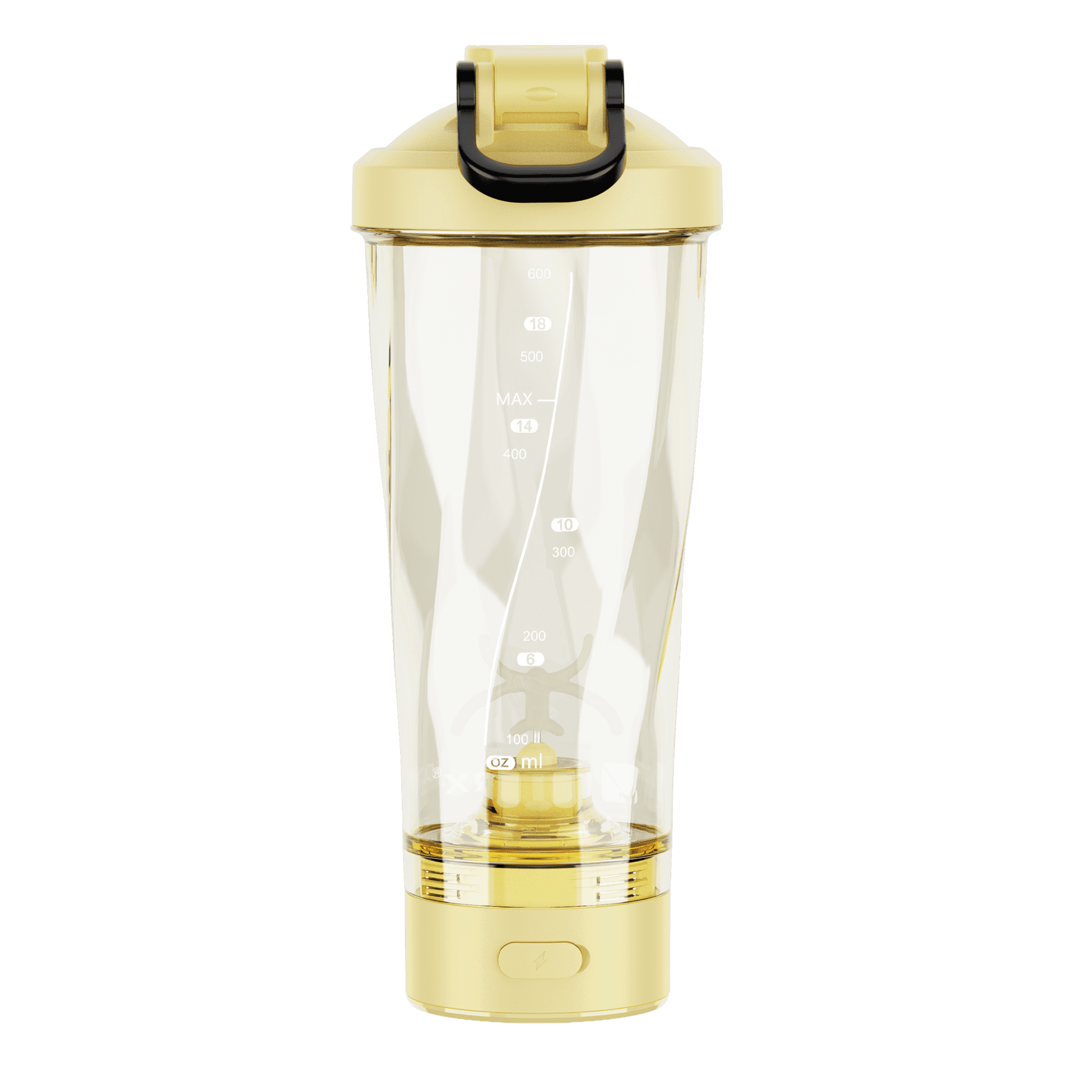 VOLTRX Electric Shaker Bottle - VortexBoost Portable USB C Rechargeable Protein Shake Mixer, Shaker Cups for Protein Shakes, BPA Free, Waterproof, Colored Light Base, 24 oz
