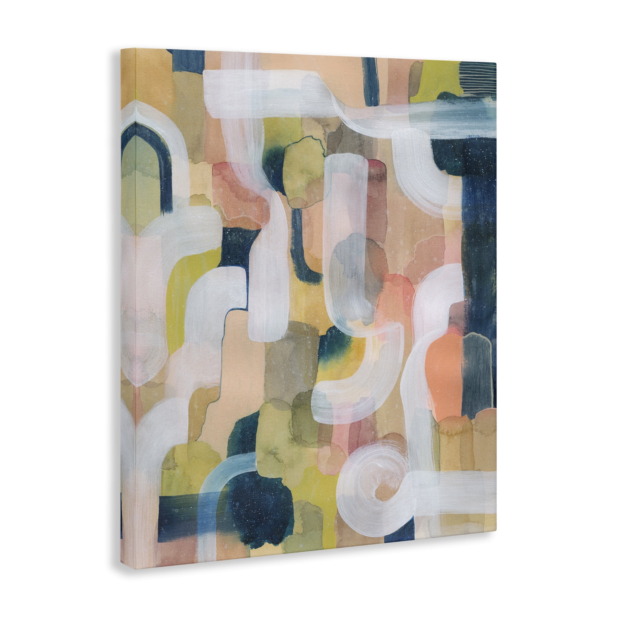 Stupell Industries Twisting Arches Arrangement Abstract Painting Wrapped Canvas Art Print Wall Art, 30 x 40