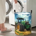thumbnail image 5 of Sikiie Green Tractor Field Print Round Dirty Clothes Basket, Waterproof Standing Foldable Storage Basket, for Laundry Room, Bedroom, Bathroom Storage-Medium, 5 of 6