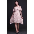 thumbnail image 3 of Bimba Robe Midi à Manches Flottantes Imprimé Floral Rose Épaules Dénudées Femme - TTTG, 3 of 6
