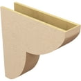 thumbnail image 5 of 7"W x 28"D x 28"H Thin Crestline Rough Cedar Woodgrain TimberThane Corbel, Primed Tan, 5 of 6