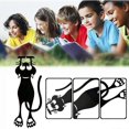 thumbnail image 3 of 5pcs Bookmark Curious Cat Black colour Shaped cat 12cm Plastic, 3 of 5