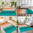 thumbnail image 4 of Large Area Rugs 8'x10', Teal Orange Ombre Carpet Runner Indoor Outdoor Rugs Home Decor Aesthetic, Contemporary Art Abstract Aesthetics Non Slip Mats Washable Accent Rug for Living Room Bedroom, 4 of 8
