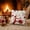 Red, variant on JollyMart Christmas Throw Pillow Cover with 3D Embossed Design,Polyester Cushion Slipcovers Hidden Zipper for Sofa Couch Bed Holiday Home Decor,1pcs