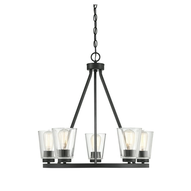 Savoy House 1 1021 5 89 Calhoun Light Chandelier In Matte Black 25 W X 23 H Com Light Chandelier In Matte Black, Savoy House 5 Light Matte Black Chandelier