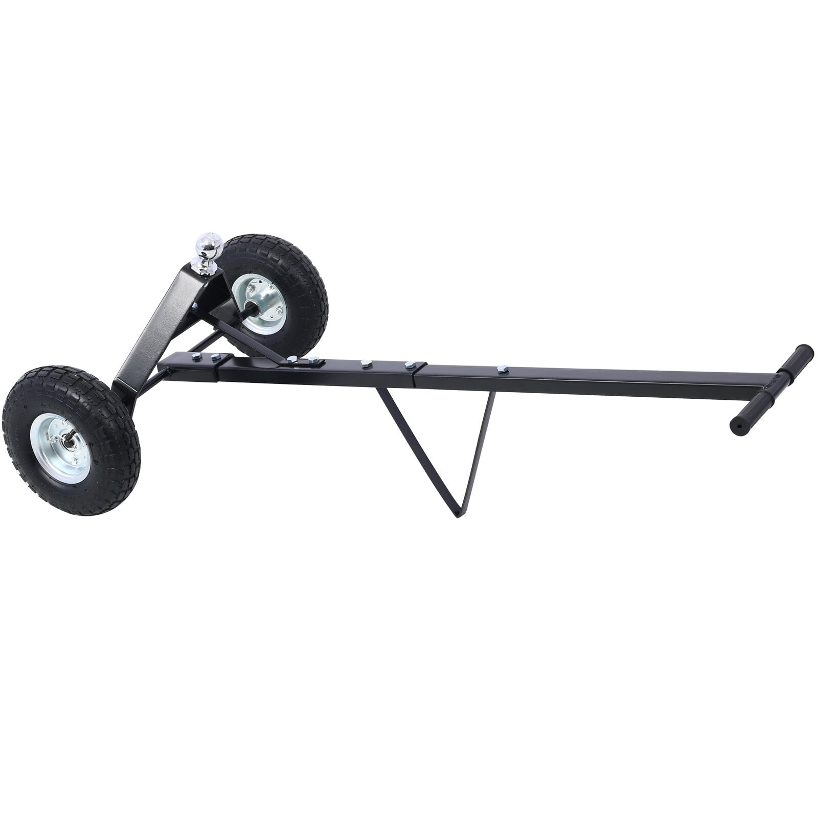 Trailer Dolly with Pneumatic Tires - 600 LB Capacity, 1-7/8" Hitch Ball, Heavy Duty Steel, Black, 47.6" L x 25.6" W x 15.6" H