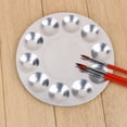 thumbnail image 4 of Aluminio 10 compartimentos acuarela pintura al óleo bandeja paleta de mezcla, 4 of 7