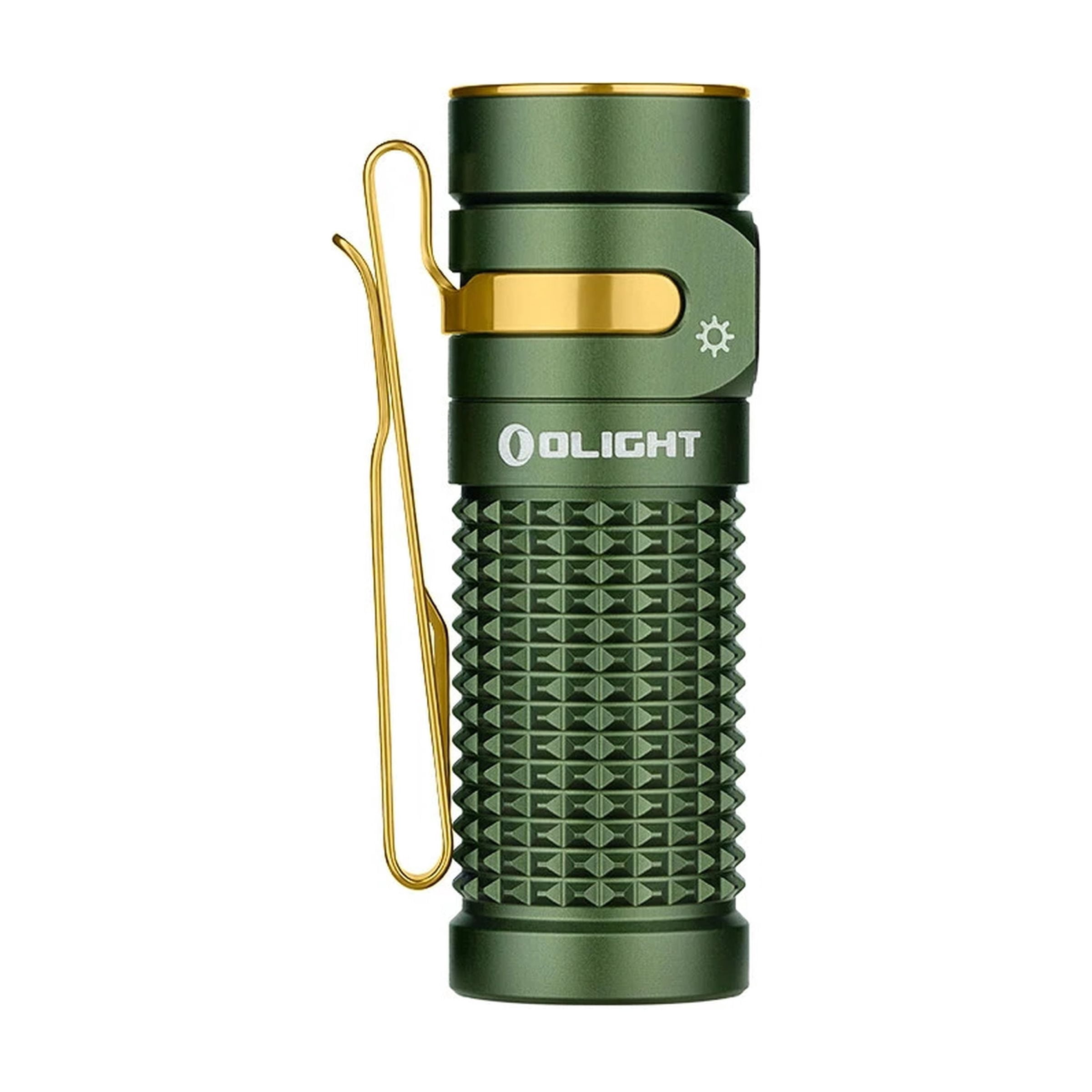Olight Baton 4 OD Green Premium Rechargeable Flashlight + Charging Case, 1300 L