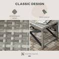 thumbnail image 4 of Outsunny End Table with Plastic Board Under the Table Top Side Table, Gray, 4 of 10