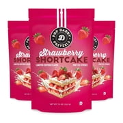 Pop Daddy Flavored Pretzels Sticks, Gourmet Pretzels Snacks, 7.5oz Individual Bags, 3 Pack, Strawberry Shortcake
