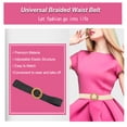 thumbnail image 4 of Linyer Straws Braided Belt Fashion Elastic Universal Multicolor Stretching Strap Accessories Valentines Day Dress Belts for Women Round/Black, 4 of 4