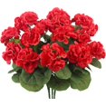 3 Pcs Artificial Geraniums Flowers Silk Geraniums For Outdoors Uv