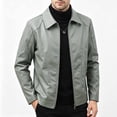 thumbnail image 5 of FRSASU Leather Jacket for Men Motorcycle Big and Tall Biker Outwear Lightweight Zip Up Slim Fit Coats Green, 5 of 9