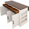 thumbnail image 5 of Yosemite Home Decor Wood Kitchen Island with Butcher Block Top in Logan White, 5 of 7