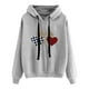 thumbnail image 1 of ICHUANYI Clearance Women's Hoodie Printing Loose Casual Fashion Long Sleeve Sweatshirt Tops(Gray, S) ICHUANYI WER2023080914649, 1 of 2