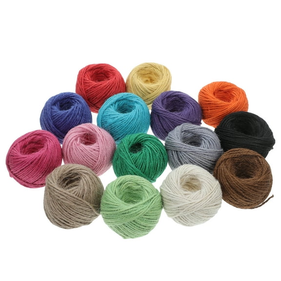 LITINKIMI Colored Twine String Multi Colored Jute 15Pcs 982.5X0.08X0.08In