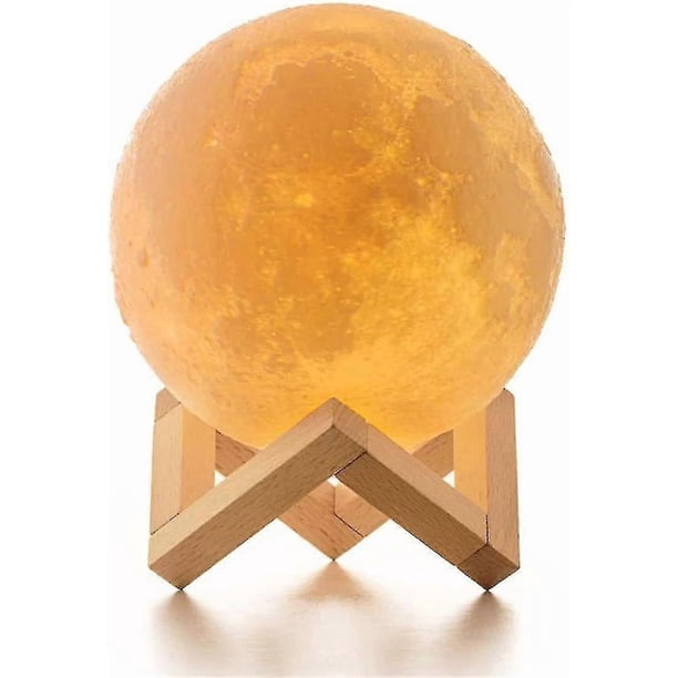 20cm Moon Lamp, 3d Printed Brightness Dimmable Moonlight 16 Rgb Colors Usb Rechargeable Remote & Touch Control Bedside Lamp Ladies Gift Night Light Fo