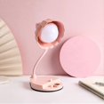 thumbnail image 4 of LED Reading Light Plastic Flower Shaped Touch Sensitive USB Charging Folding Table Lamp for Bedroom Dormitory Pink, 4 of 5