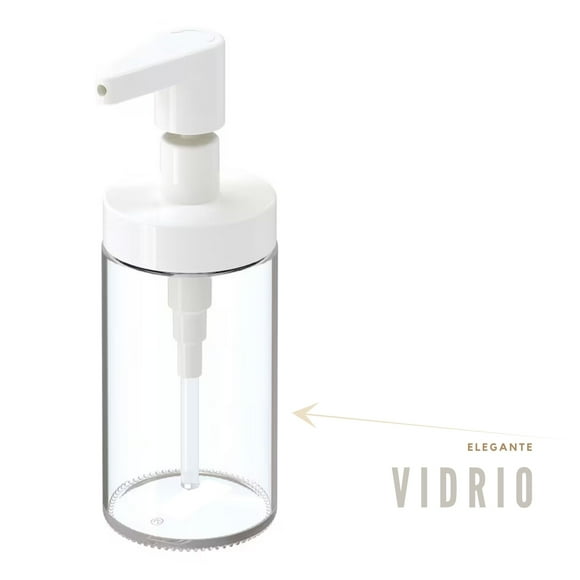 Jabonera LUXVI Dispensador de jabón líquido DOCHIEIO vidrio-cristal, diseño sueco elegante