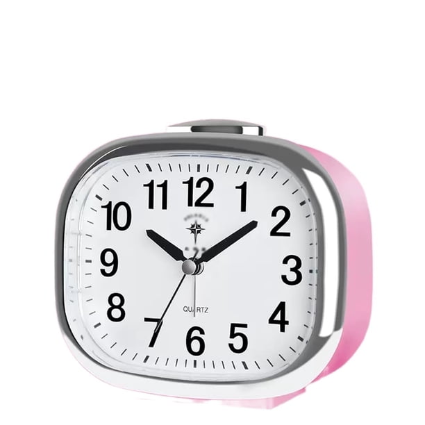 Reloj despertador analógico silencioso de 4,9 pulgadas con luz nocturna y función de repetición.