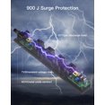 thumbnail image 4 of Cable de extensión Power Strip, protector contra sobretensiones de 10 pies y 8 enchufes, 4 of 7