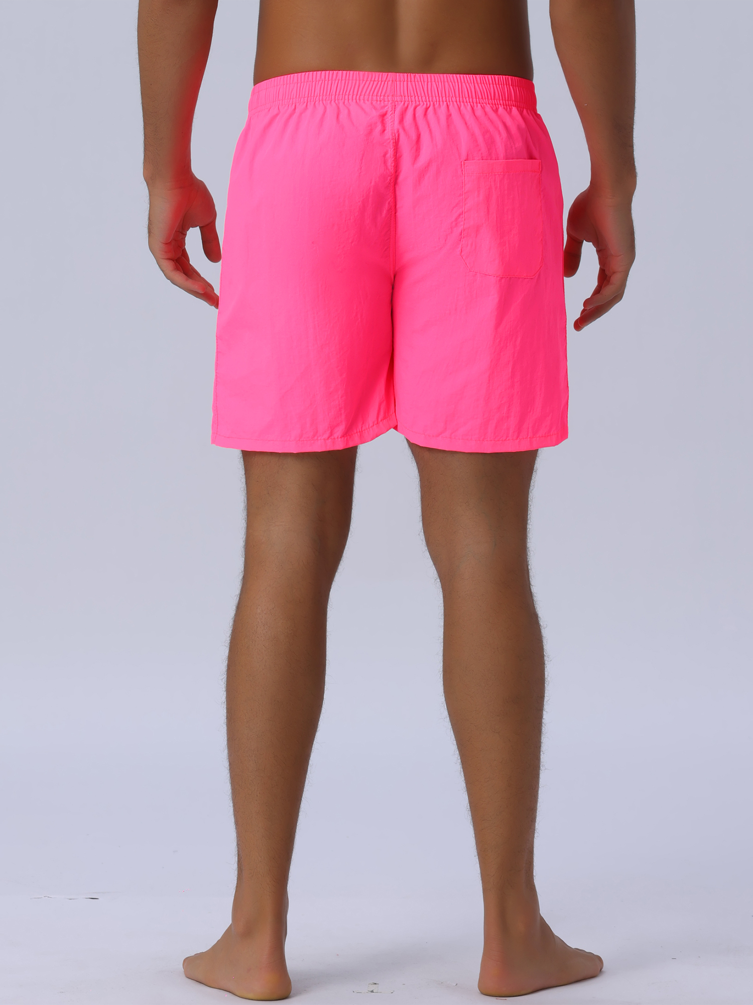 DARING DIVA Men's Elastic Waist Drawstring Surfing Board Shorts 28 Pink