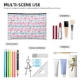 thumbnail image 5 of Haiem Striped Flamingo Music Lover Merch Makeup Bag, Cosmetic Bag,Singer Fans Cosmetic Bag, Portable Stationary Storage Organizer, Travel Makeup Bag, 5 of 8