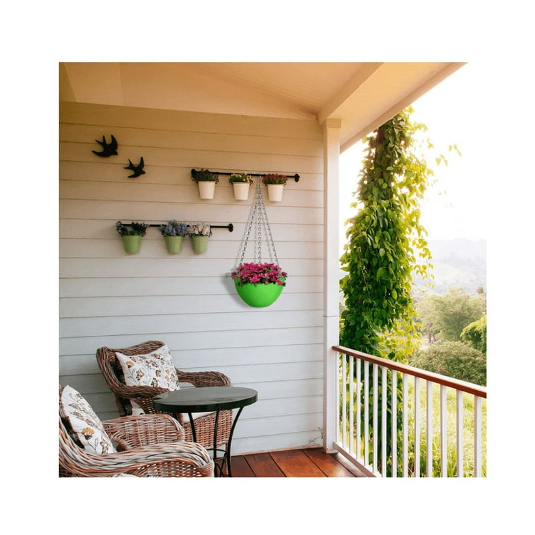 Topboutique Hanging Planter Pots 8 Inch Self-Watering Outdoor Indoor  Colorful Plastic with Chain - Walmart.com