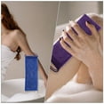 thumbnail image 3 of Shisuyan 4Pcs Rich Foaming Purple Bath Towel With Long Strip Design 75x14Cm, 3 of 8