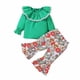 thumbnail image 1 of Ropa Para Bebés Y Niñas, Conjunto Para Niños Pequeños, Conjunto De Pantalones Informales De Manga Larga Con Cuello Redondo De Algodón Para Niños De Otoño E Invierno, Verde Odeerbi  LM103-6977, 1 of 9